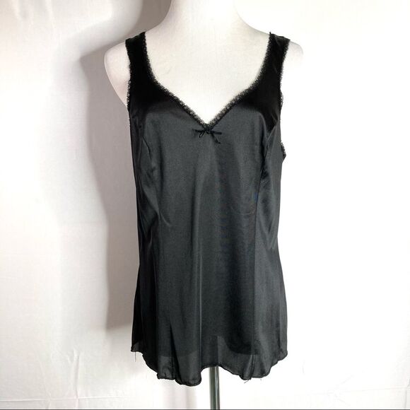 Vintage Lorraine Black Lingerie Top Size Large Made in USA - Picture 8 of 8